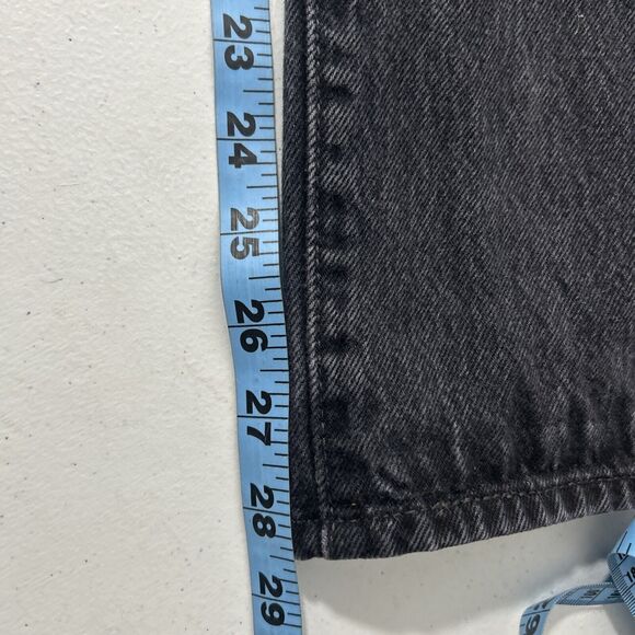 Levis 501 Jeans Mens 36x32‎ Black Straight Button Fly Denim Preppy Y2K - Picture 7 of 8